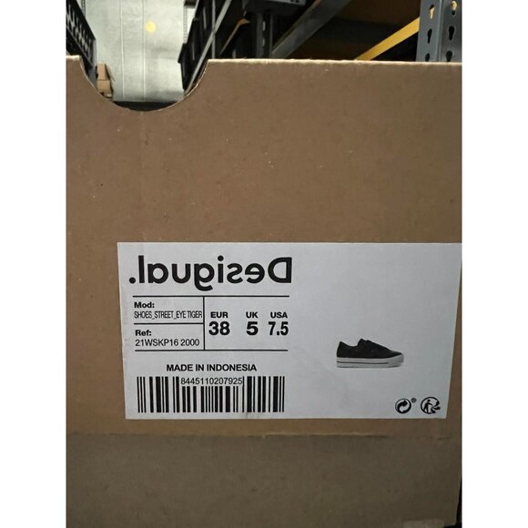 Desigual Women's Sneakers In Black 230541 Size 7.5 - Picture 7 of 7